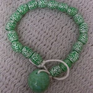 Green beaded bracelet